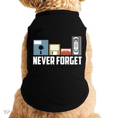 Retro Tech Never Forget Floppy Disk Gift 80s Nostalgia Doggie Tank