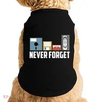 Retro Tech Never Forget Floppy Disk Gift 80s Nostalgia Doggie Tank thumb 0