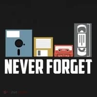 Retro Tech Never Forget Floppy Disk Gift 80s Nostalgia Doggie Tank thumb 4