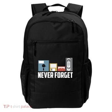 Retro Tech Never Forget Floppy Disk Gift 80s Nostalgia Backpack