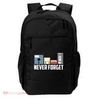 Retro Tech Never Forget Floppy Disk Gift 80s Nostalgia Backpack thumb 0