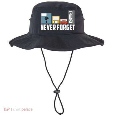 Retro Tech Never Forget Floppy Disk Gift 80s Nostalgia Bucket Hat
