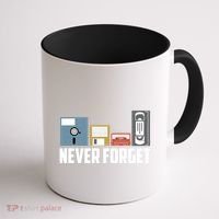 Retro Tech Never Forget Floppy Disk Gift 80s Nostalgia Coffee Mug thumb 1