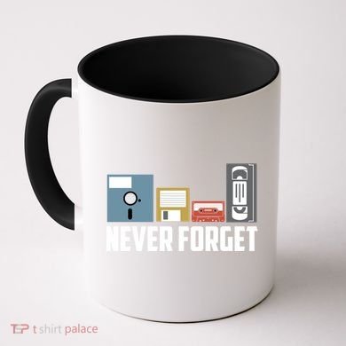 Retro Tech Never Forget Floppy Disk Gift 80s Nostalgia Coffee Mug
