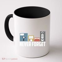 Retro Tech Never Forget Floppy Disk Gift 80s Nostalgia Coffee Mug thumb 0