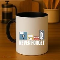 Retro Tech Never Forget Floppy Disk Gift 80s Nostalgia Coffee Mug thumb 4