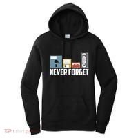 Retro Tech Never Forget Floppy Disk Gift 80s Nostalgia Women's Hoodie thumb 0