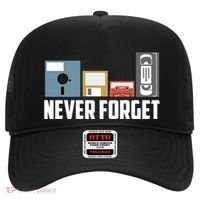 Retro Tech Never Forget Floppy Disk Gift 80s Nostalgia Hat thumb 0