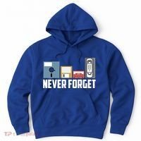 Retro Tech Never Forget Floppy Disk Gift 80s Nostalgia Hoodie thumb 0