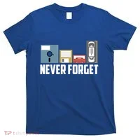 Retro Tech Never Forget Floppy Disk Gift 80s Nostalgia T-Shirt thumb 0