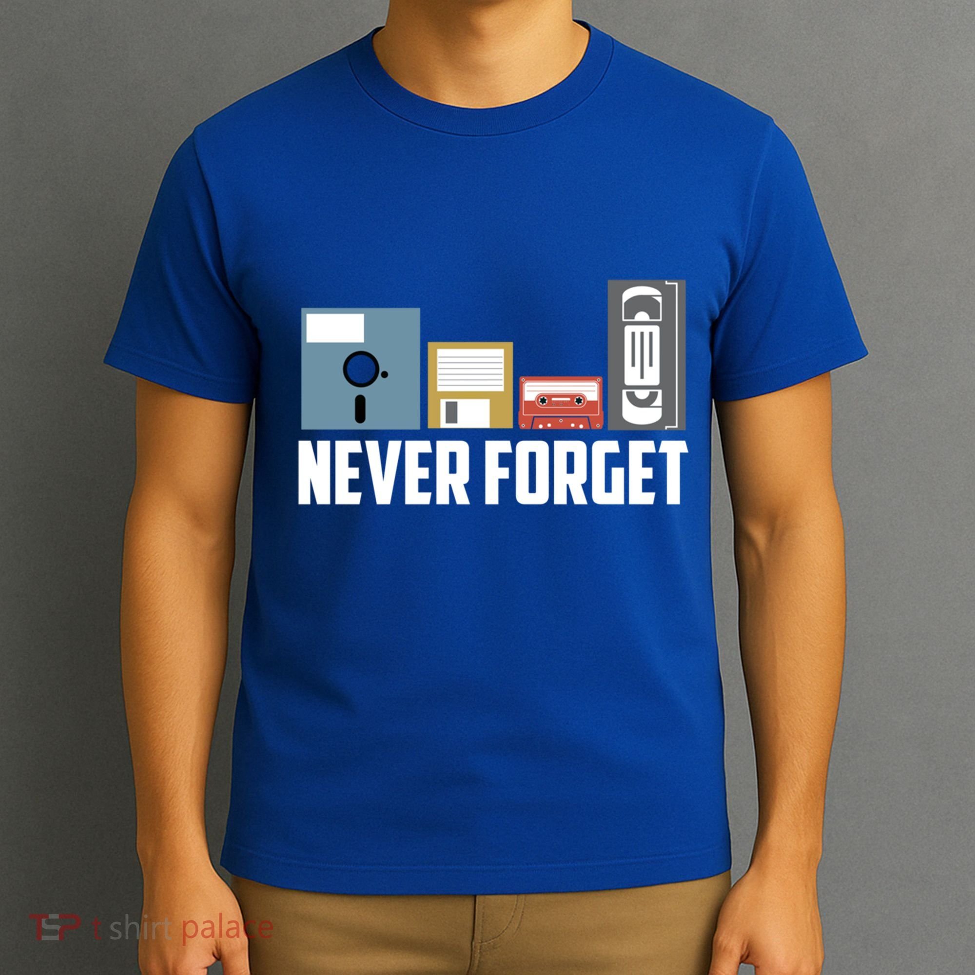 Retro Tech Never Forget Floppy Disk Gift 80s Nostalgia T-Shirt