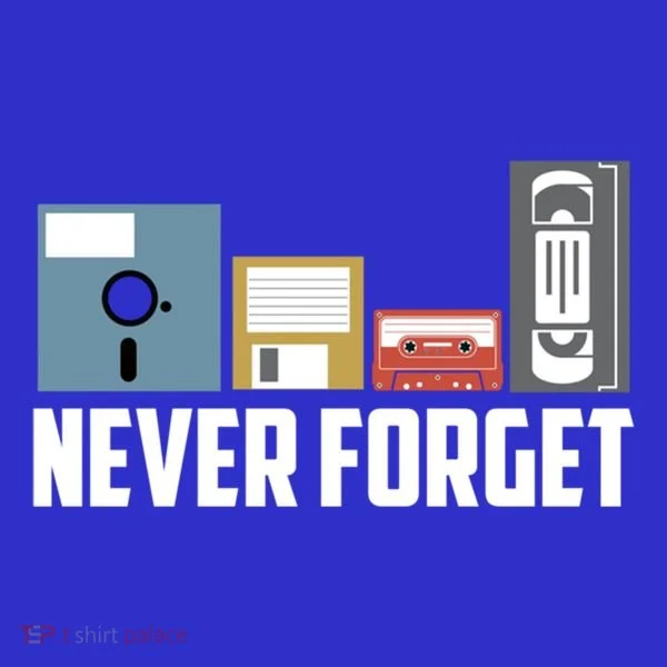 Retro Tech Never Forget Floppy Disk Gift 80s Nostalgia T-Shirt
