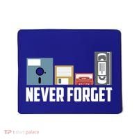 Retro Tech Never Forget Floppy Disk Gift 80s Nostalgia Mousepad thumb 0