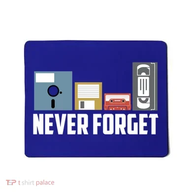 Retro Tech Never Forget Floppy Disk Gift 80s Nostalgia Mousepad