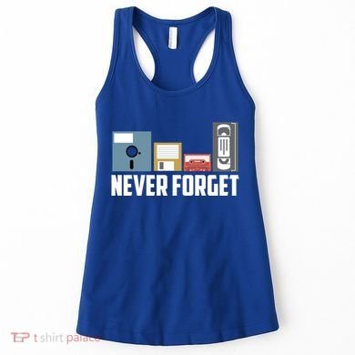 Retro Tech Never Forget Floppy Disk Gift 80s Nostalgia Women's Tank Top