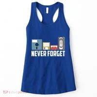 Retro Tech Never Forget Floppy Disk Gift 80s Nostalgia Women's Tank Top thumb 0