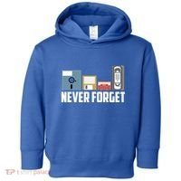 Retro Tech Never Forget Floppy Disk Gift 80s Nostalgia Toddler Hoodie thumb 0