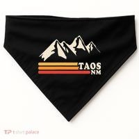 Retro Taos New Mexico Nm Mountains Ski USA-Made Doggie Bandana thumb 0