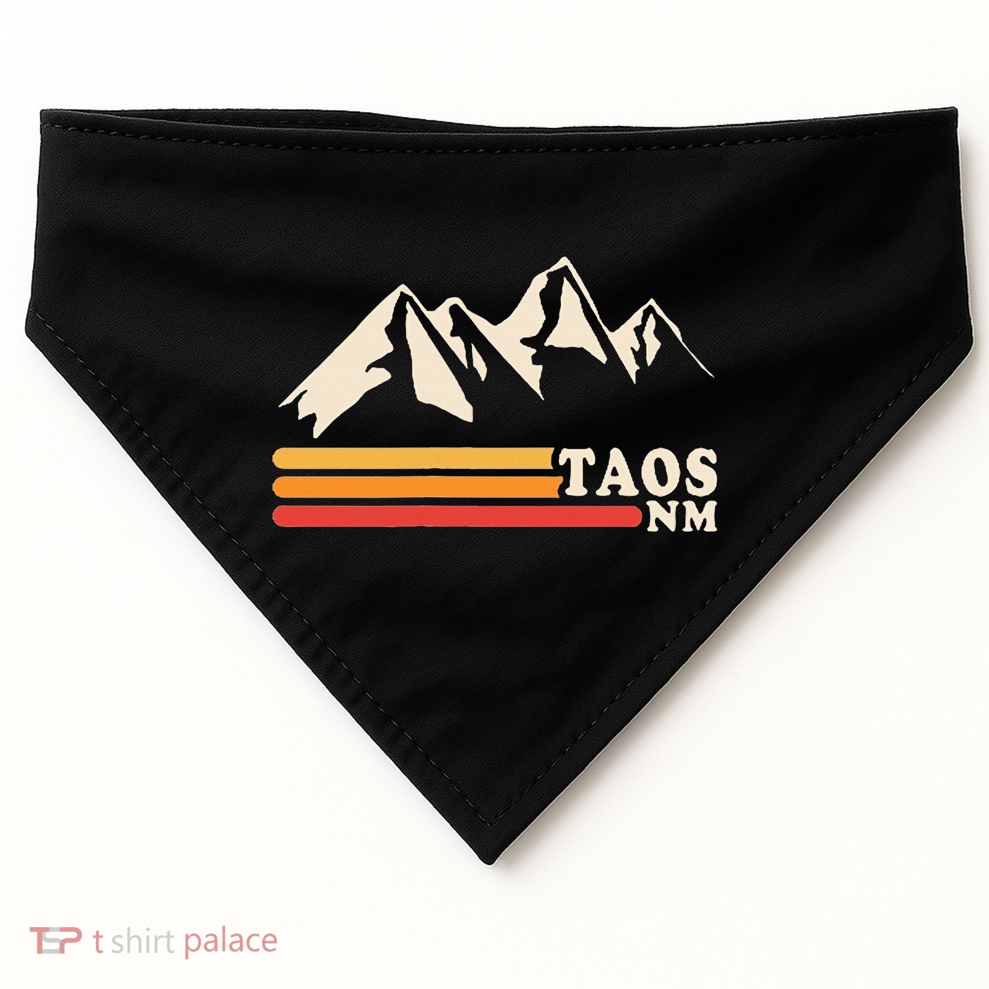 Retro Taos New Mexico Nm Mountains Ski USA-Made Doggie Bandana