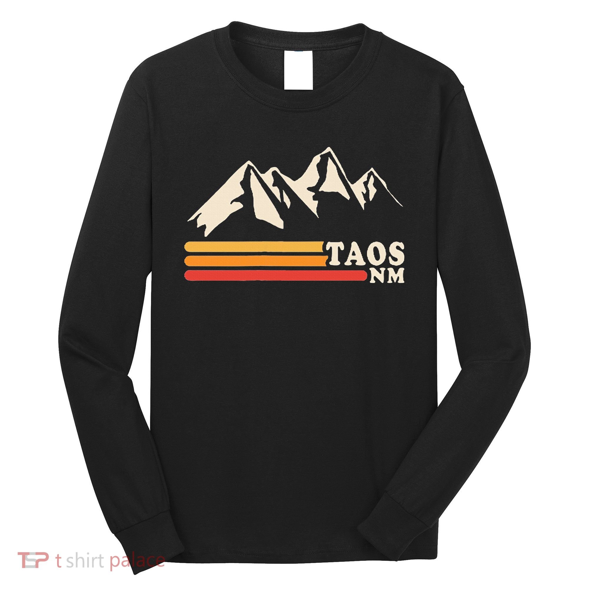 Retro Taos New Mexico Nm Mountains Ski Long Sleeve Shirt