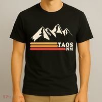 Retro Taos New Mexico Nm Mountains Ski T-Shirt thumb 3