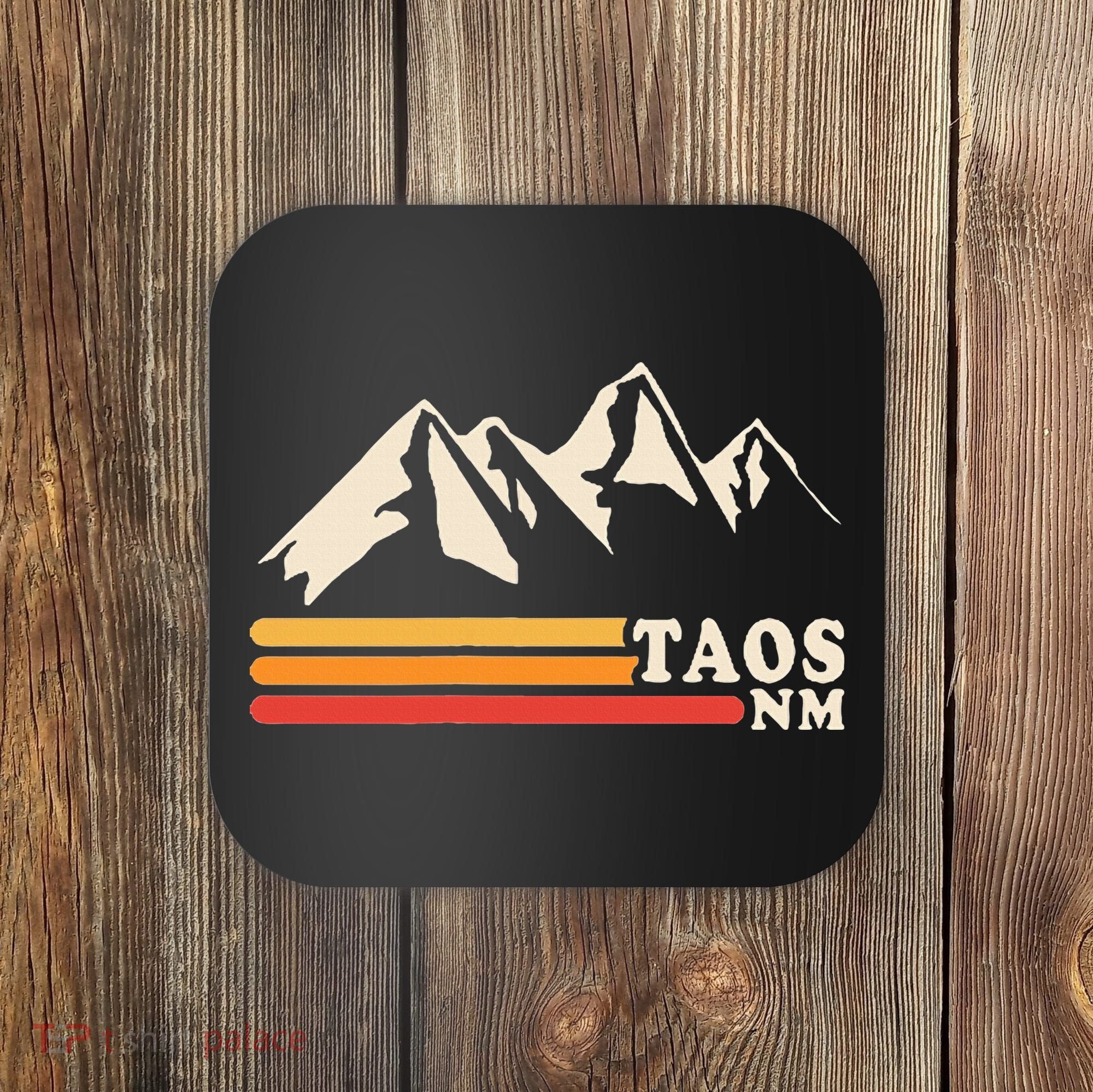 Retro Taos New Mexico Nm Mountains Ski Coaster