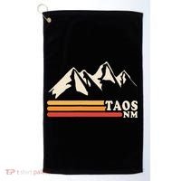 Retro Taos New Mexico Nm Mountains Ski Golf Towel thumb 0