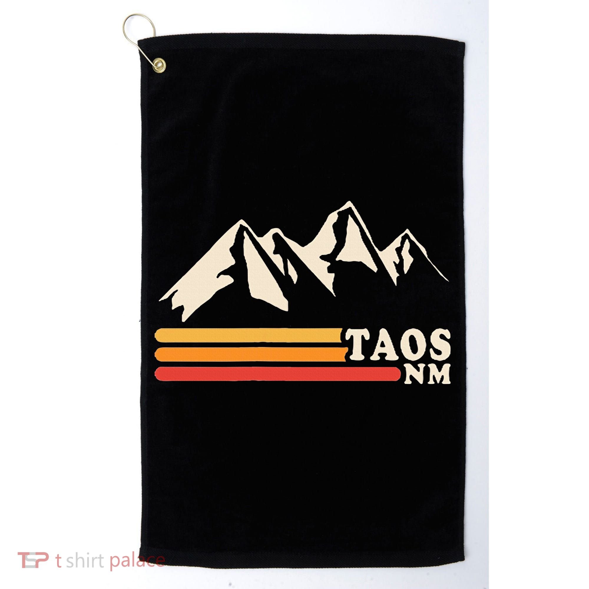Retro Taos New Mexico Nm Mountains Ski Golf Towel