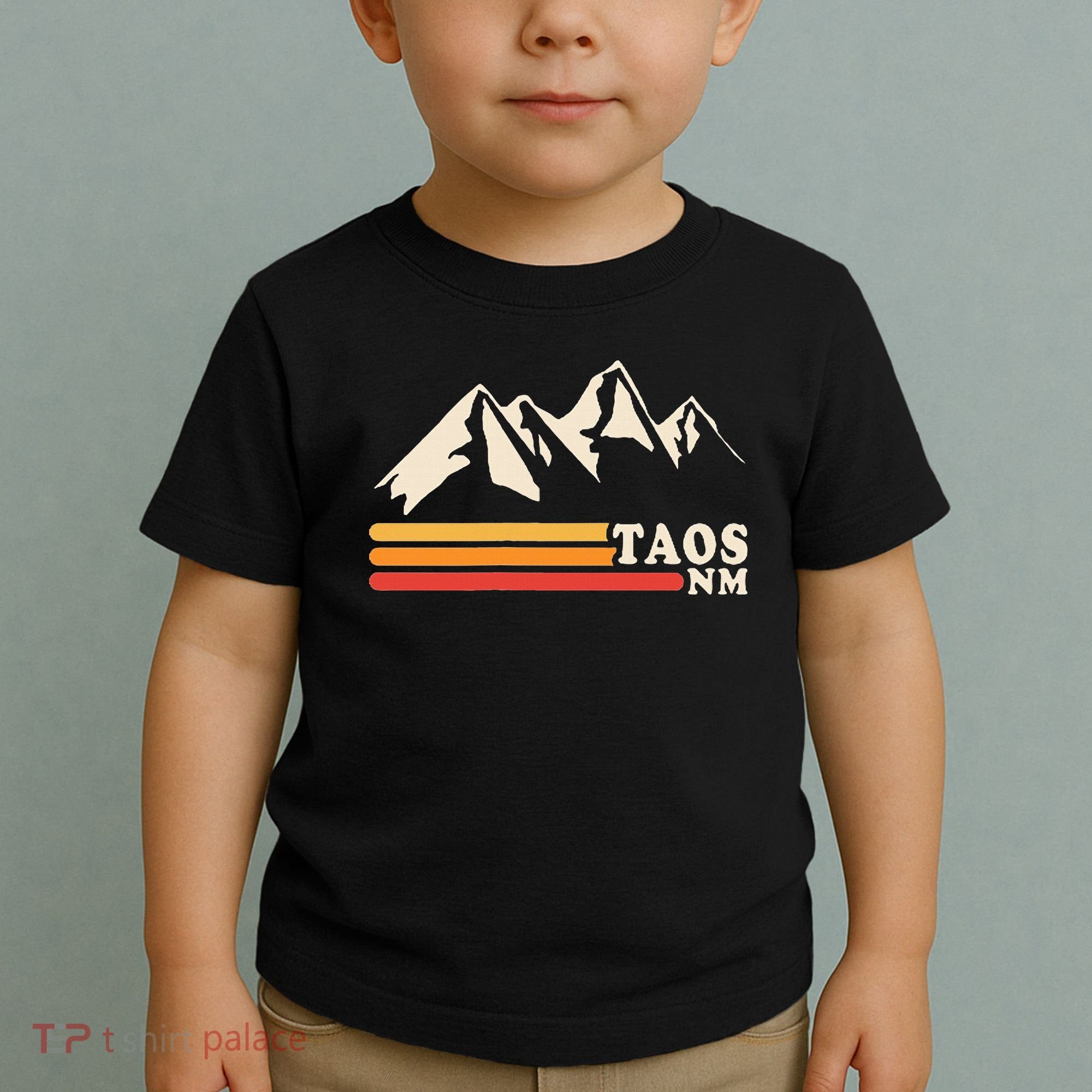 Retro Taos New Mexico Nm Mountains Ski Toddler T-Shirt