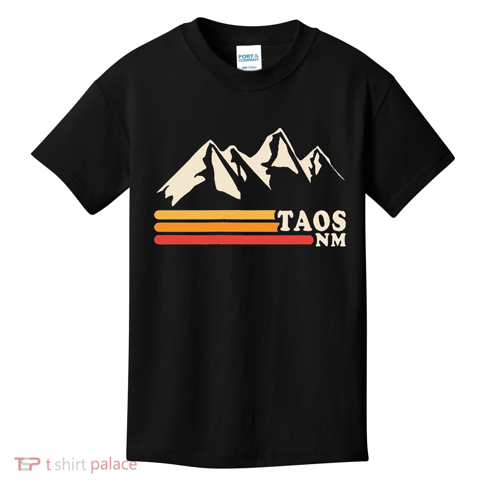Retro Taos New Mexico Nm Mountains Ski Kids T-Shirt