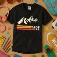 Retro Taos New Mexico Nm Mountains Ski Kids T-Shirt thumb 3