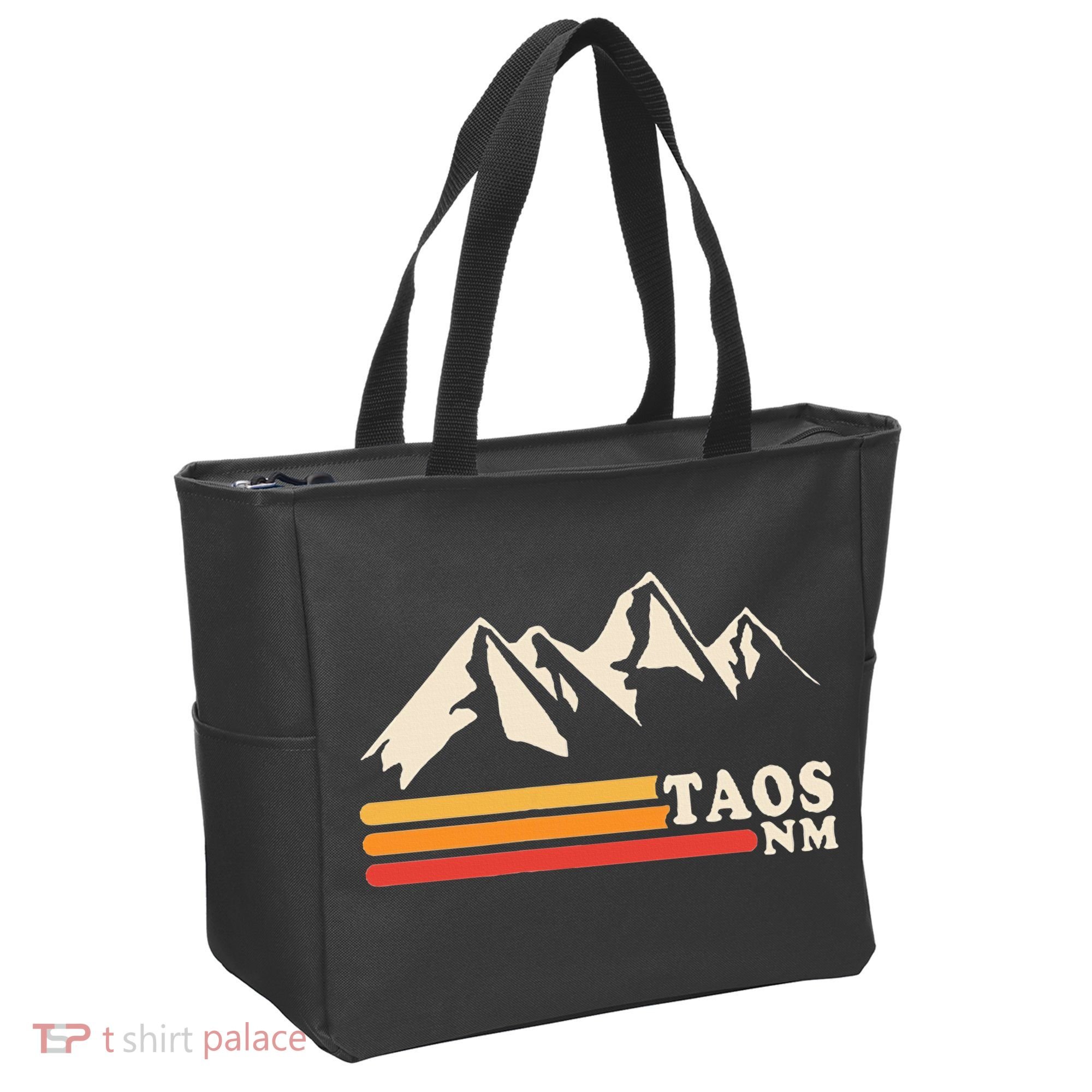 Retro Taos New Mexico Nm Mountains Ski Tote Bag