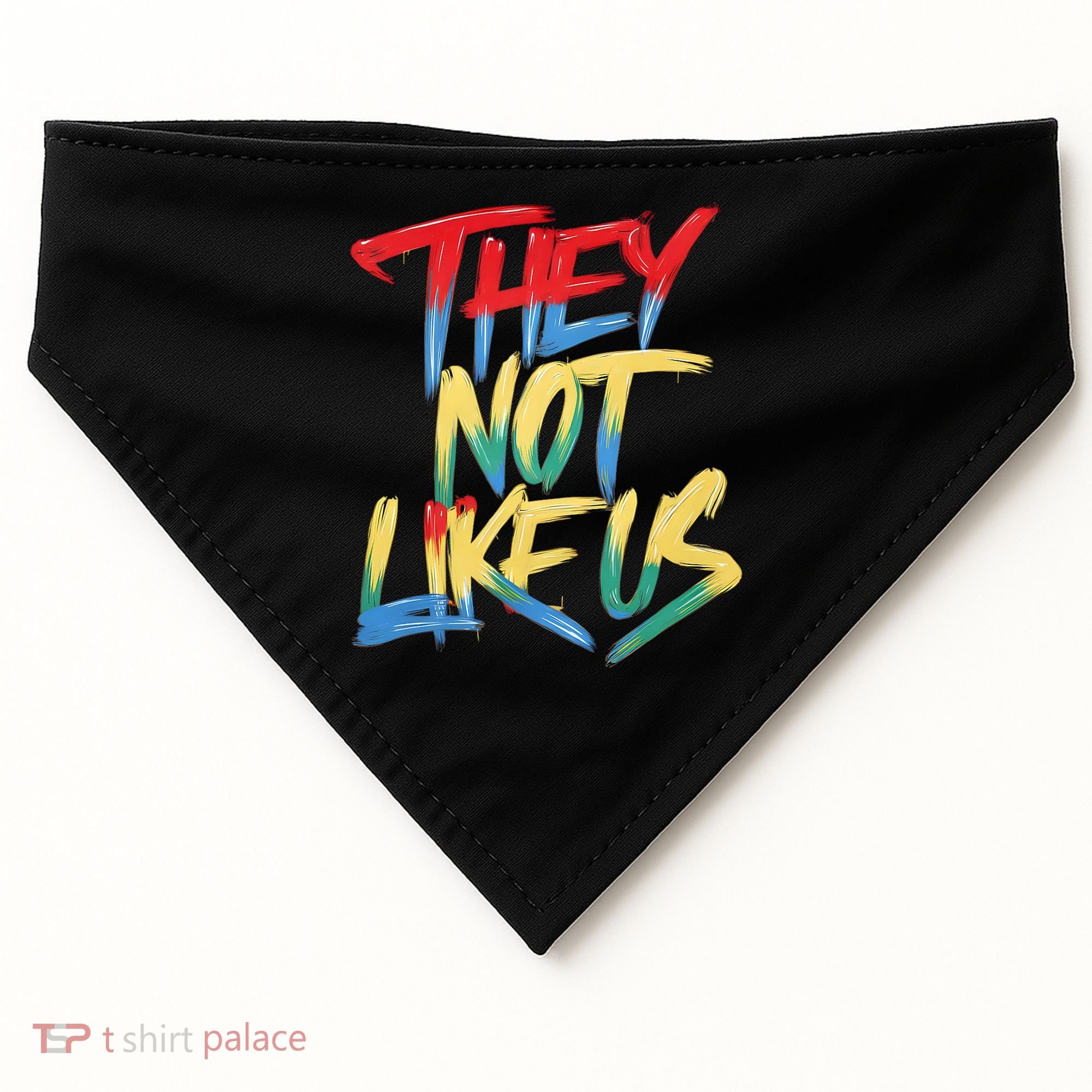 Retro They Not Like Us Apparel Gifts USA-Made Doggie Bandana