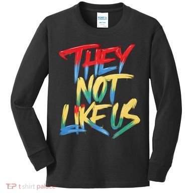 Retro They Not Like Us Apparel Gifts Kids Long Sleeve Shirt