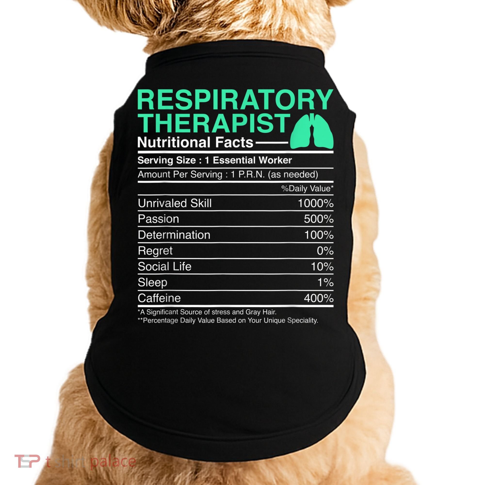 Respiratory Therapist Nutritional Facts Lungs Therapy Doggie Tank