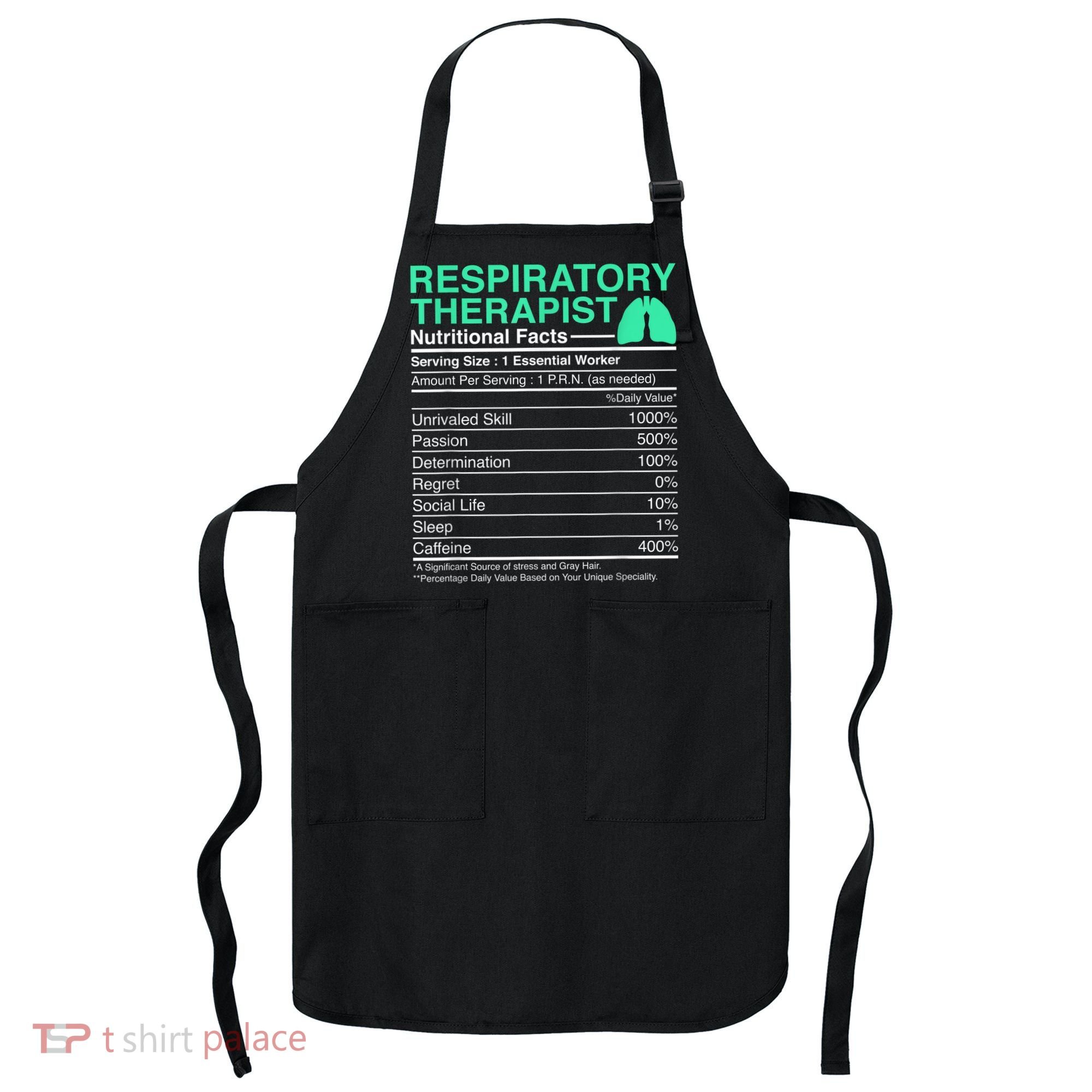 Respiratory Therapist Nutritional Facts Lungs Therapy Apron
