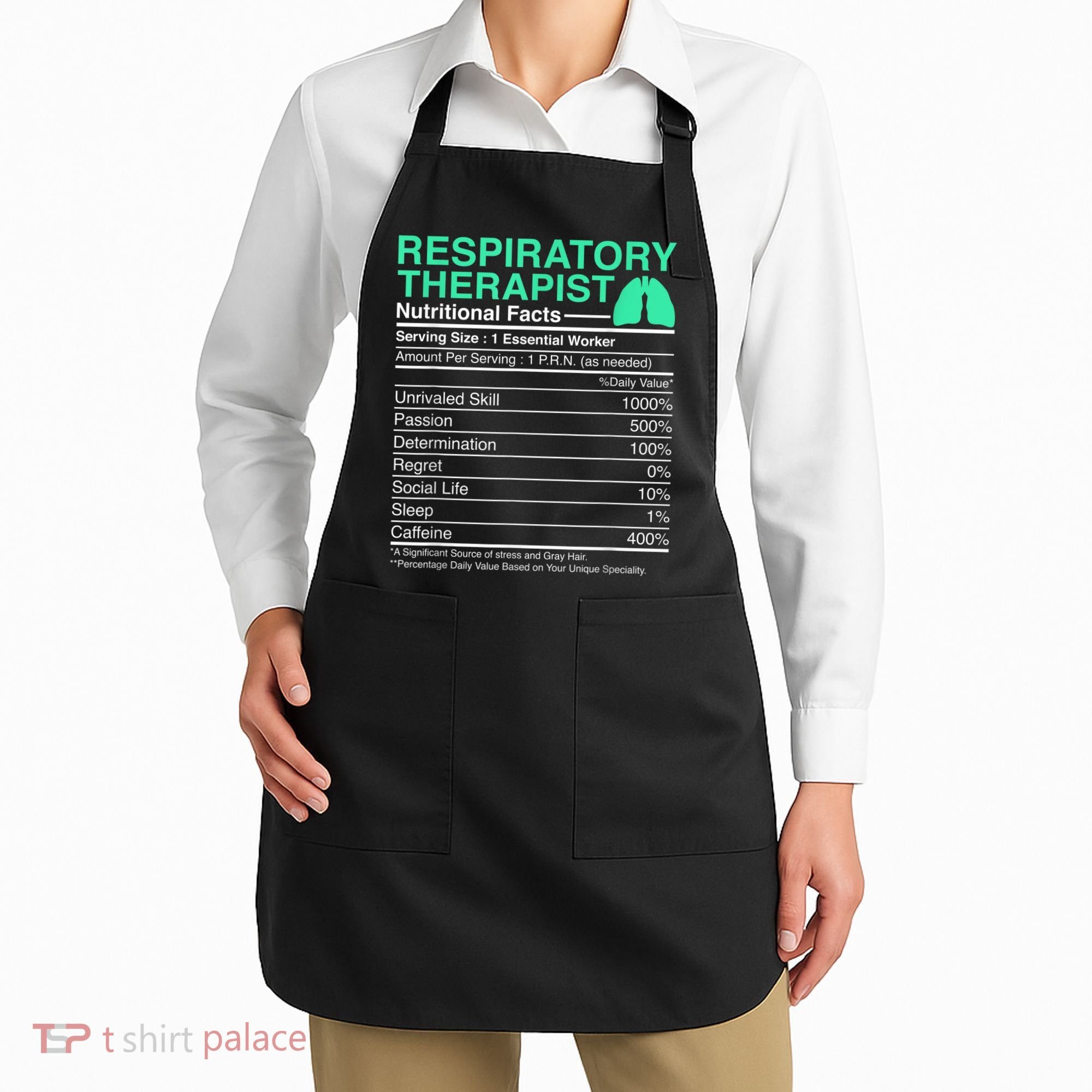 Respiratory Therapist Nutritional Facts Lungs Therapy Apron