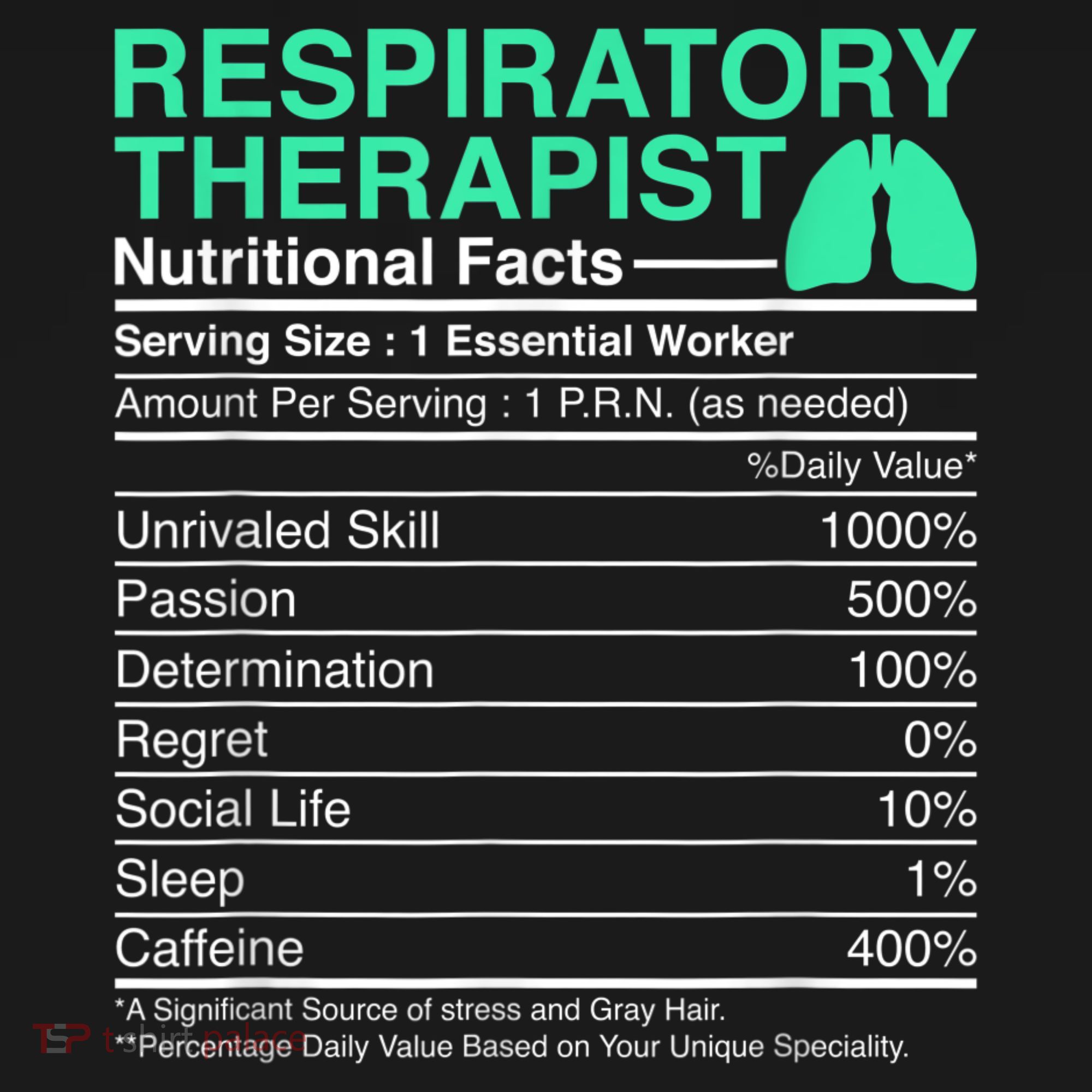 Respiratory Therapist Nutritional Facts Lungs Therapy Sweatshirt