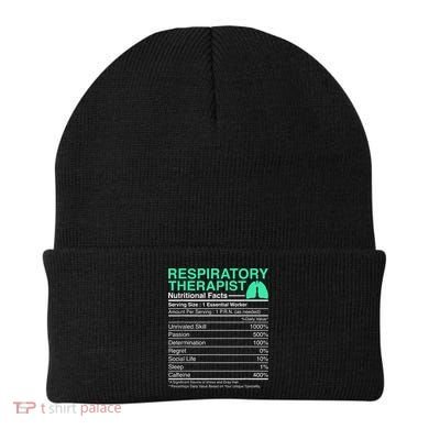 Respiratory Therapist Nutritional Facts Lungs Therapy Beanie