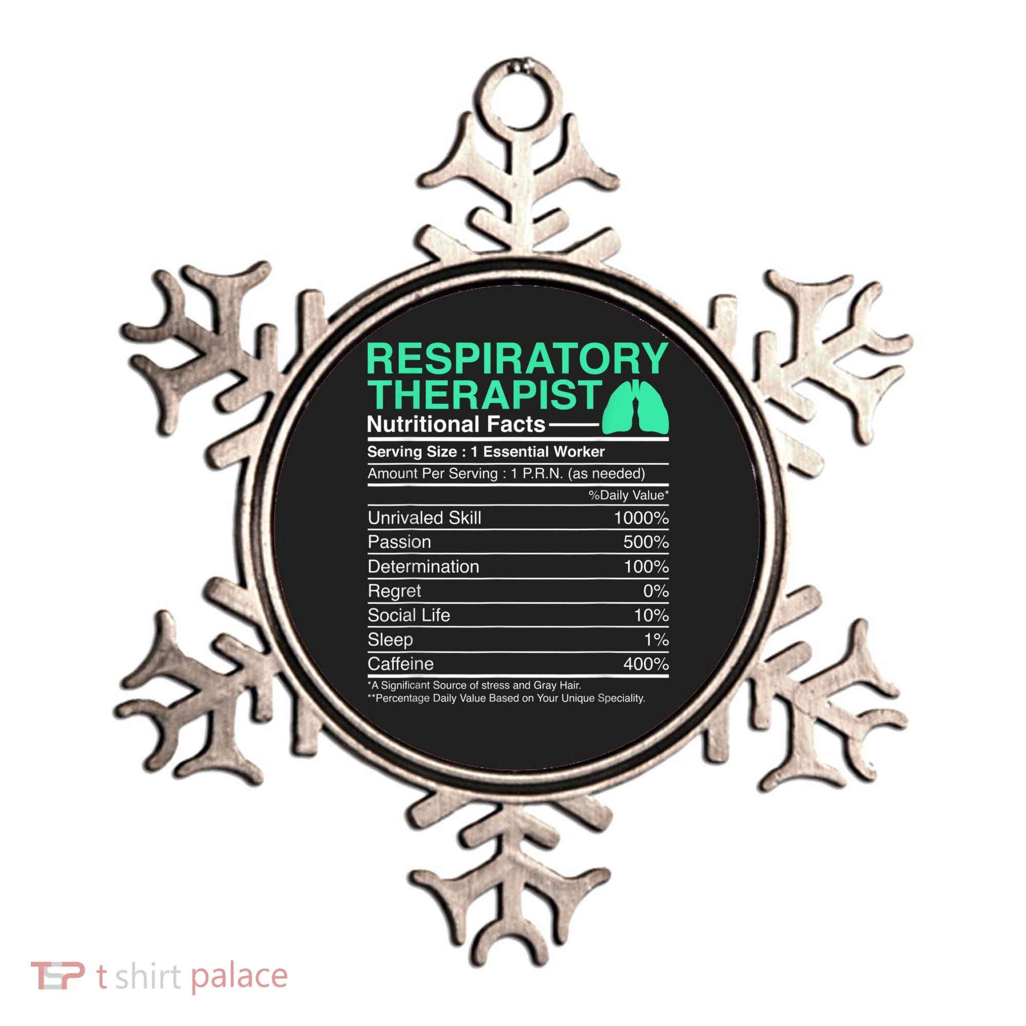 Respiratory Therapist Nutritional Facts Lungs Therapy Ornament