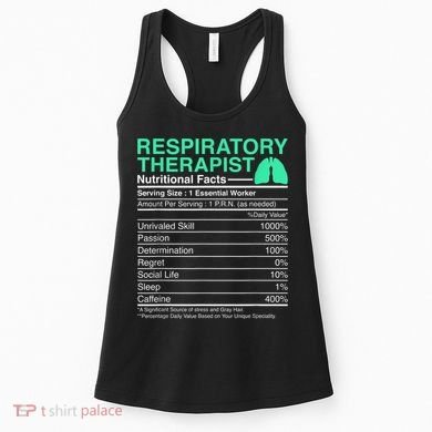 Respiratory Therapist Nutritional Facts Lungs Therapy Women's Tank Top