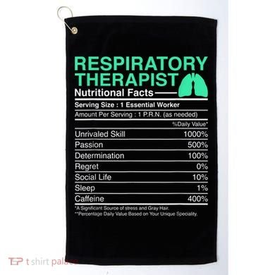Respiratory Therapist Nutritional Facts Lungs Therapy Golf Towel