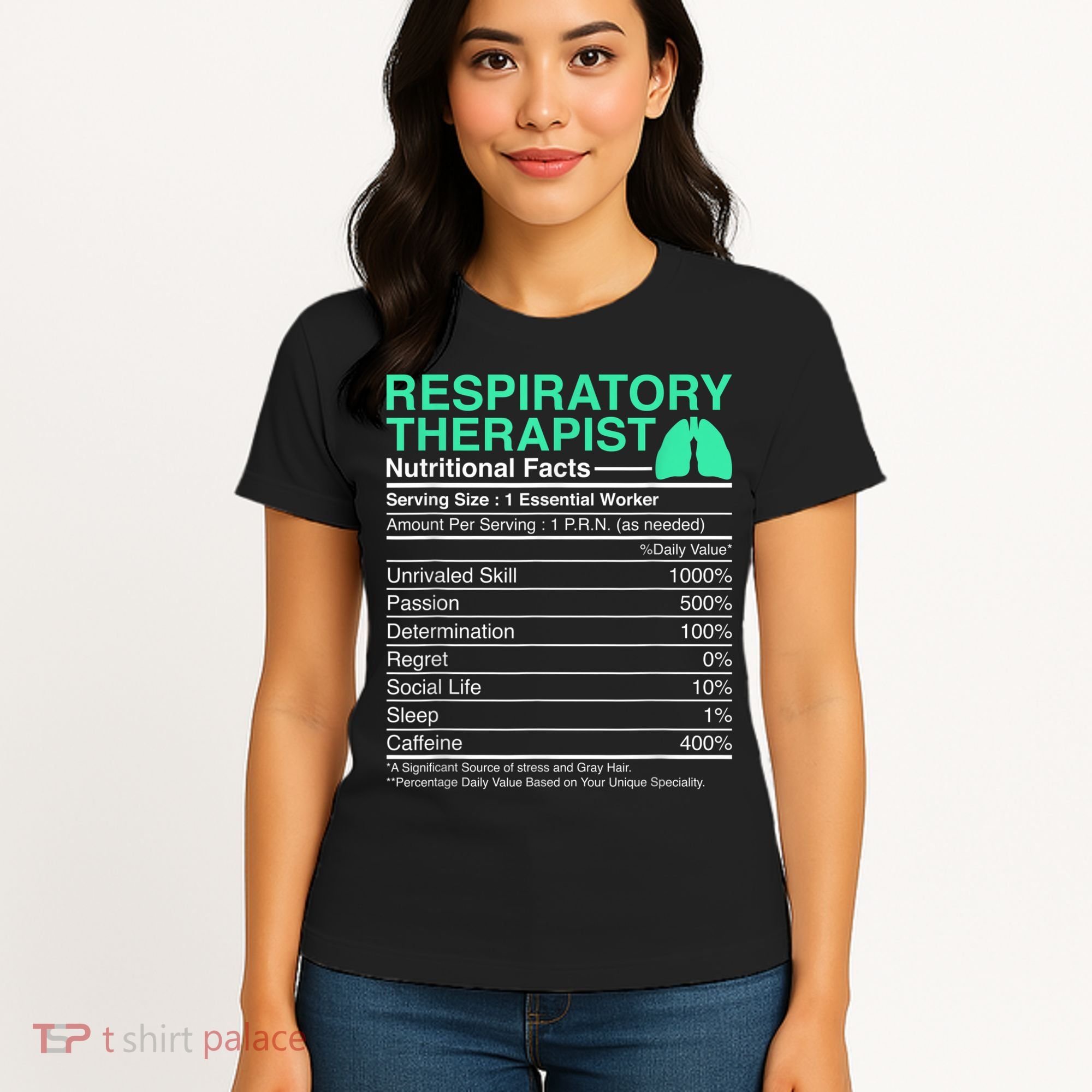 Respiratory Therapist Nutritional Facts Lungs Therapy Women's T-Shirt