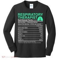 Respiratory Therapist Nutritional Facts Lungs Therapy Kids Long Sleeve Shirt thumb 0
