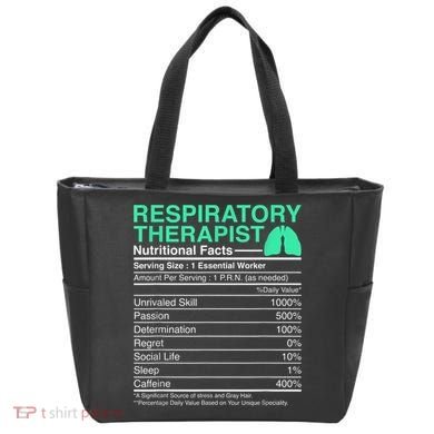 Respiratory Therapist Nutritional Facts Lungs Therapy Tote Bag