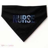 Retro Telemetry Nurse Print For Nursing Student USA-Made Doggie Bandana thumb 0