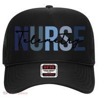 Retro Telemetry Nurse Print For Nursing Student Hat thumb 0
