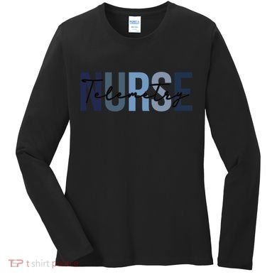 Retro Telemetry Nurse Print For Nursing Student Women's Long Sleeve Shirt