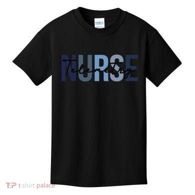 Retro Telemetry Nurse Print For Nursing Student Kids T-Shirt