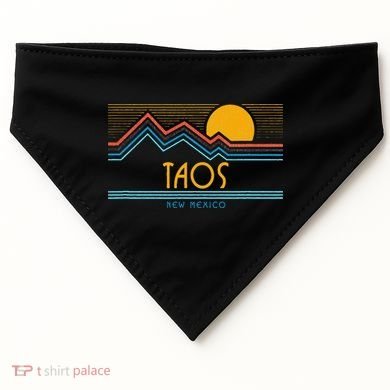 Retro Taos New Mexico USA-Made Doggie Bandana